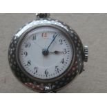 Vintage Ladies Swiss Silver Niello Wrist Watch