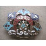 Antique Enamel Decorated Belt Buckle