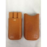 Vintage Cigar Leather Holder Case