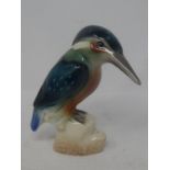 Vintage German Porcelain Sitting Kingfisher