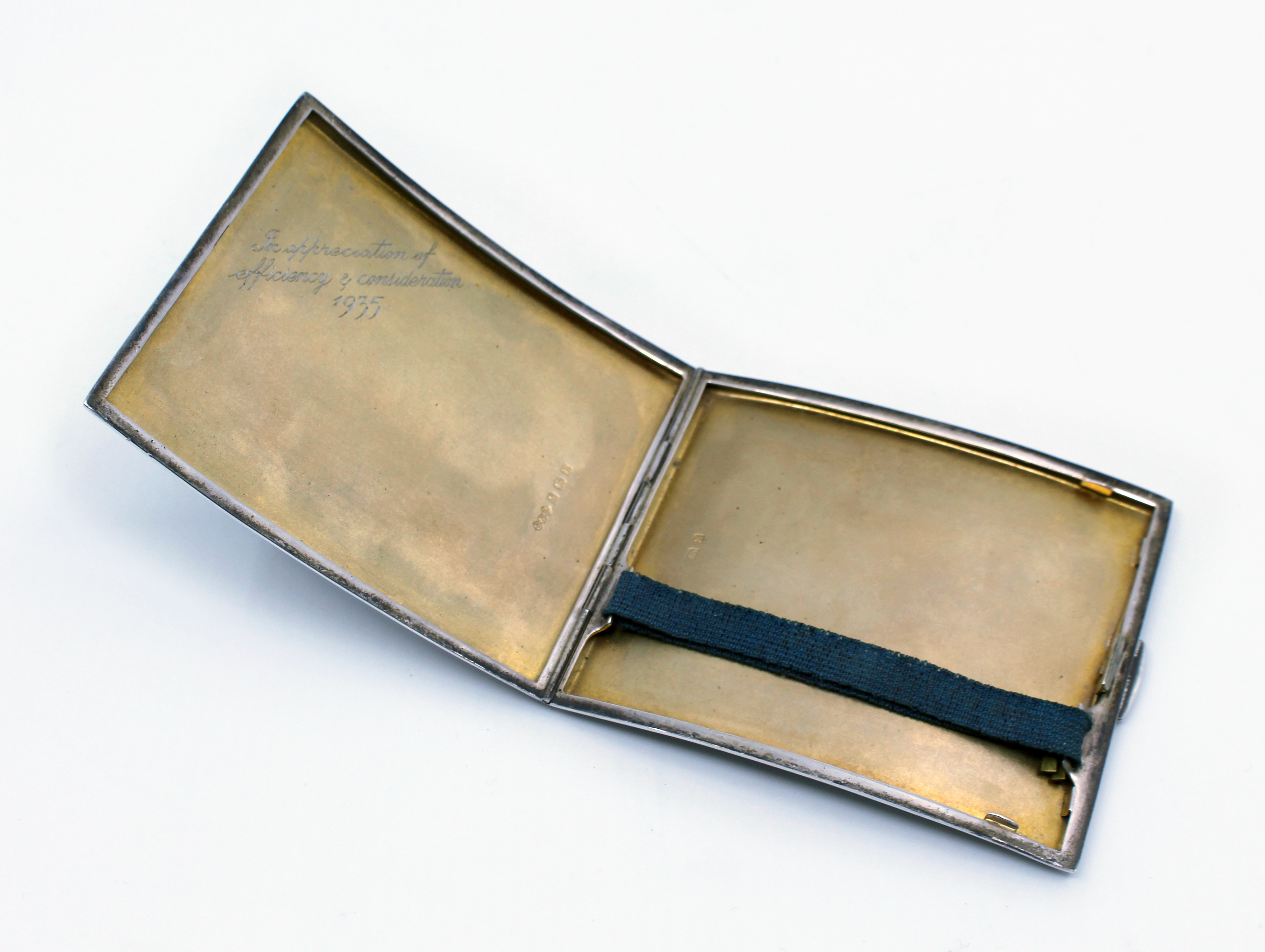 Solid Silver Cigarette Case Birmingham 1934 - Image 2 of 4