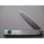 George III Mother of Pearl Hafted Silver Bladed Folding Fruit Knife