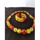 Baltic Amber Necklace and Bracelet