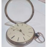 Fusee 1871 c London Silver Pocket Watch case by silversmith John W Hammon
