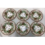 A Set Of 6 Tiffany Salad/Dessert 'Garland Holiday' Plates