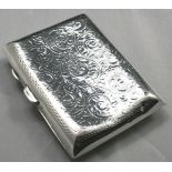 Edwardian Solid Silver Cigarette Case by Joseph Gloster 1906