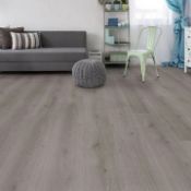 NEW 9.54m2 WILD DOVE OAK LAMINATE FLOORING . The elegant mid-grey hue of this floor complements...