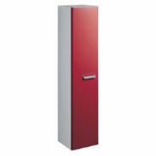 NEW (LV123) Twyfords 1730mm Red Gloss Tall Storage Unit. RRP £666.99.Red gloss finish Wall mou...