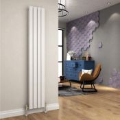 NEW & BOXED 1800x300mm Gloss White Double Flat Panel Vertical Radiator.RRP £349.99.RC236.Made ...