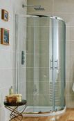 NEW (L78) Scudo 900x900mm Double Door 900 x 900mm Quadrant Shower Enclosure. RRP £460.00. Qu...