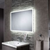 NEW (L26) Sensio Glimmer 500 x 600mm Dimmable LED Mirror with Demister Pad. RRP £473.99. With ...