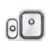 NEW (L152) Prima Stainless Steel 1.5 Bowl Right Handed Undermount Kitchen Sink. RRP £164.99. 5...