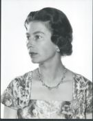 ROYALTY ANTHONY BUCKLEY PHOTO PORTRAIT FOR 1963 ROYAL VISIT STAMP QUEEN ELIZABETH II Fine black and