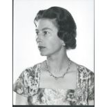 ROYALTY ANTHONY BUCKLEY PHOTO PORTRAIT FOR 1963 ROYAL VISIT STAMP QUEEN ELIZABETH II Fine black and