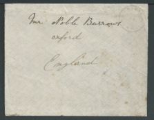 Tristan Da Cunha 1918 Stampless cover (slight staining on reverse) to England delivered without cha