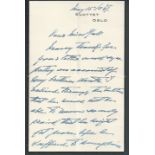 ROYALTY IMPORTANT KING HAAKON VII OF NORWAY LETTER 1947 WWII SLOTTET Mourning letter from King Ha