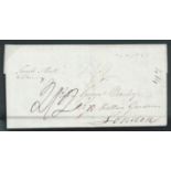 Bahamas 1826 Entire from Nassau to London handstamped with the first type straight-line "BAHAMAS", e