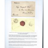 SIGNED COVER OF PRIME MINISTER PALMERSTON 1859 Fine cover to Miss Margaret Weir in Belgium with the