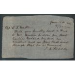 New Zealand 1904 (Jan 15) Great Barrier Island Pigeongram, stampless flimsy message form reporti...