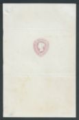 GREAT BRITAIN EMBOSSED STATIONERY DIE VICTORIA 1872 Embossed 1½d die I in pale lilac rose dated 12.