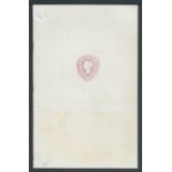 GREAT BRITAIN EMBOSSED STATIONERY DIE VICTORIA 1872 Embossed 1½d die I in pale lilac rose dated 12.