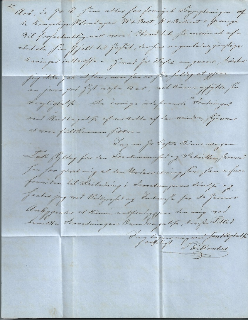 Danish West Indies 1859 Entire Letter from St. Croix to Copenhagen with Christiansted c.d.s. and va - Image 4 of 5