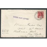 Gilbert & Ellice Islands / Australia 1936 Cover to New York from The British Phosphate Commissioner