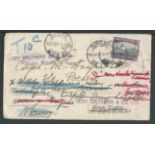 South Africa 1933 Cover franked 2d from Eshowe to the Captain of SS Bessa at Durban (harbour) redire