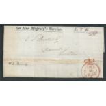 G.B. - Frees 1838 Printed Entire Letter (horizontal file fold) to the Land Tax Registry with scarce