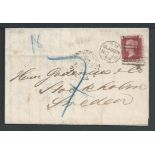 G.B. - Postage Dues 1873 Printed circular franked at the 1d printed matter rate from Glasgow to Swe