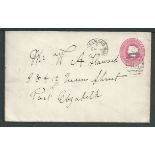 Cape of Good Hope 1894 Queen Victoria 1d postal stationery envelope from Middleburg Road to Port Eli