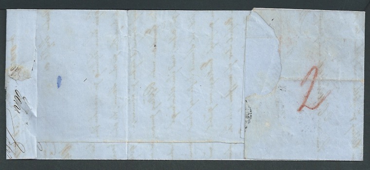 German States - Hamburg / Denmark 1862 Stampless Entire Letter from Copenhagen to Bordeaux with cle - Image 2 of 4