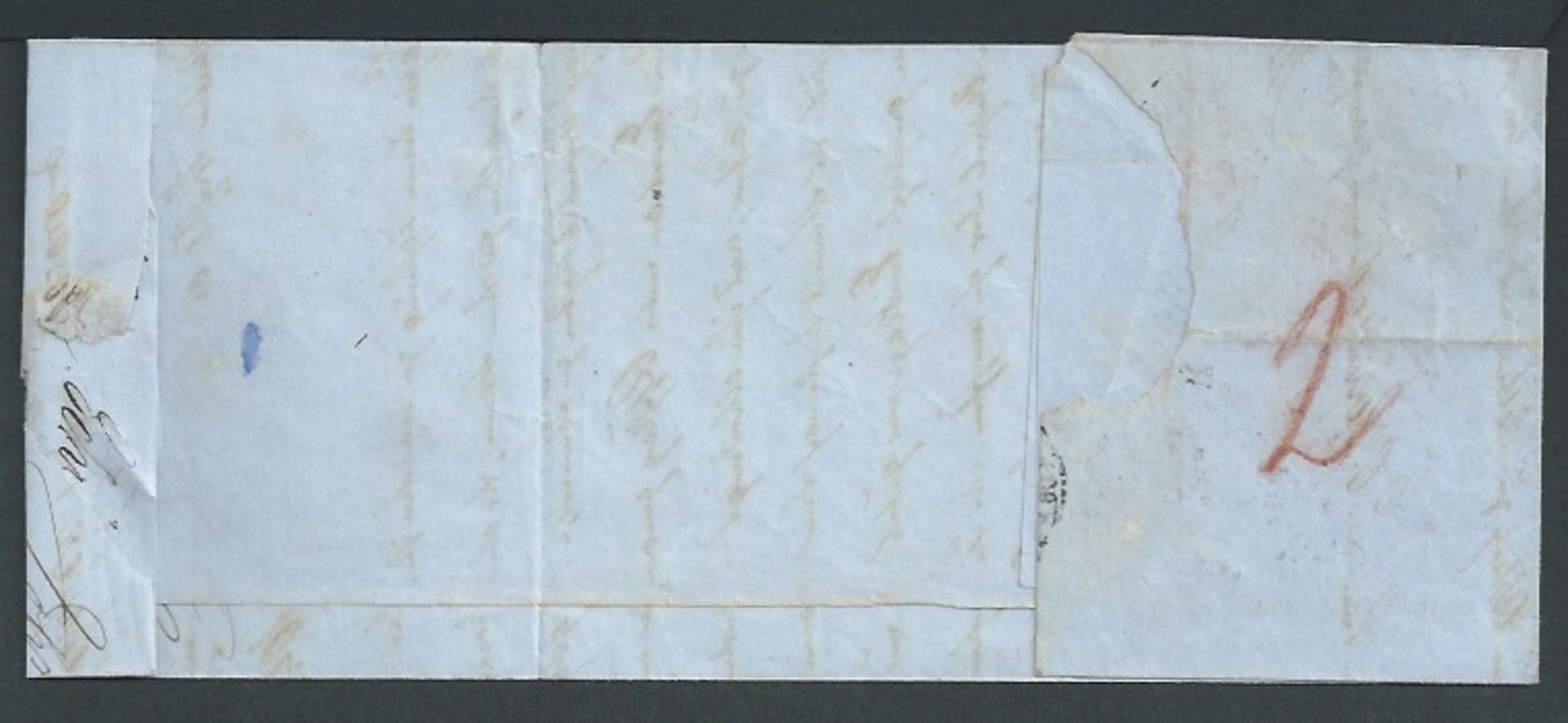 German States - Hamburg / Denmark 1862 Stampless Entire Letter from Copenhagen to Bordeaux with cle - Image 2 of 4