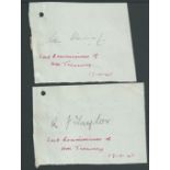 GB - Officials 1945 Specimen signatures of six members of the Government in 1945