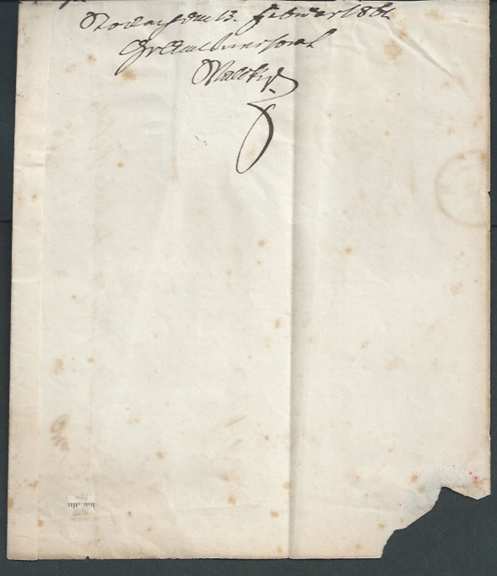 German States - Baden 1861 Part entire (address panel and one flap) from Ludwigshafen to Stockach w - Image 3 of 3