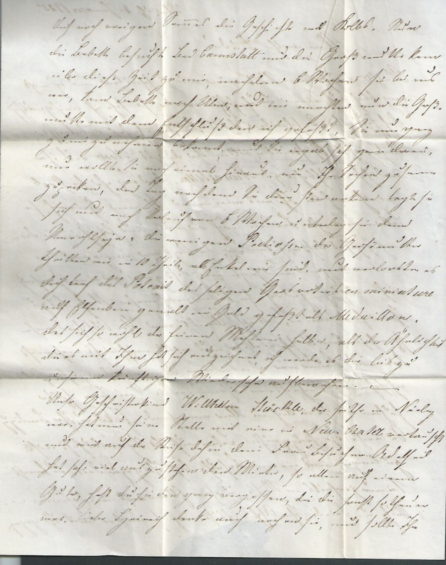 G.B. - London 1845 Entire Letter from Ulm to London handstamped "NOT CALLED FOR" in red. A scarce - Image 4 of 6