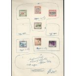 Niue 1949 Two large size sheets bearing Bradbury Wilkinson & Co Labels and imperf proofs of the 1...