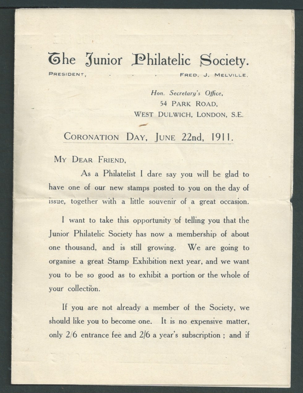 G.B Royalty - First Day Cover 1911 P.S. Coronation Day advertising leaflet bearing King George V ... - Image 3 of 4