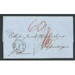 Danish West Indies 1859 Entire Letter from St. Croix to Copenhagen with Christiansted c.d.s. and va