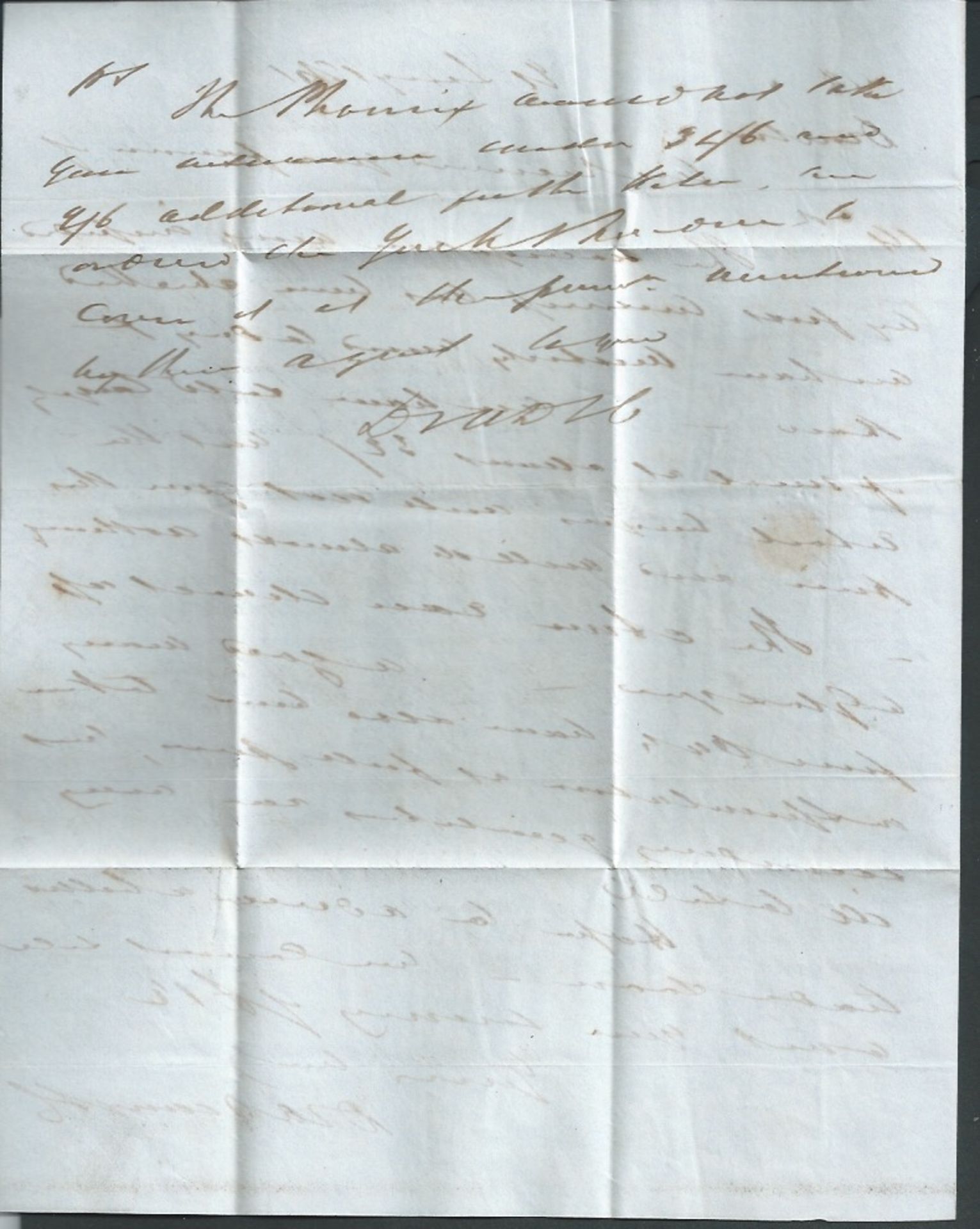 G.B. - Scotland 1841 Entire Letter from Glasgow prepaid 1d to Collooney with a fine strike of the s - Image 4 of 6