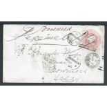 G.B. - Greenock & Ardrishaig Packet 1880 1d Pink postal stationery envelope from Campbeltown to Bowm