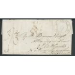 Malta / G.B Ship Letters - Falmouth 1815 Entire letter from Corfu to England with green double ring