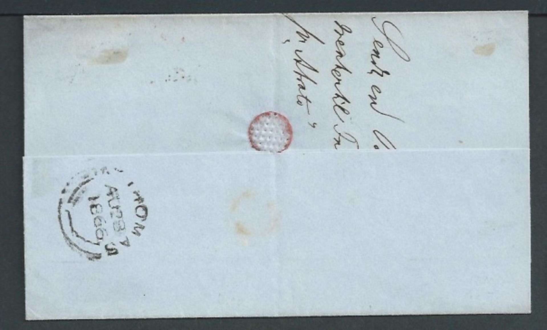 Danish West Indies 1866 Cover from the British Post Office in St Thomas to the Danish Consul General - Image 2 of 3