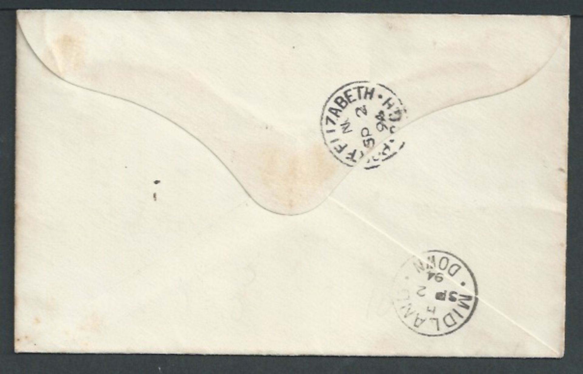 Cape of Good Hope 1894 Queen Victoria 1d postal stationery envelope from Middleburg Road to Port Eli - Image 2 of 2