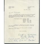 TORY CONSERVATIVE PARTY THANK YOU LETTER FOR ELECTION IN 1961 MACMILLAN Fine typed letter signed by