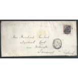 Bechuanaland 1894 Newspaper wrapper from Vryburg to England franked 1891 1d tied by numeral "555".