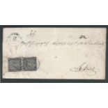 German States - Baden 1861 Part entire (address panel and one flap) from Ludwigshafen to Stockach w