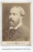 ROYALTY ADELE VIENNA CABINET CARD PHOTO KING EDWARD VII Fine cabinet card by Adele of Vienna of King