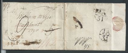 G.B. - Ireland / Ship Letters - Cove 1788 Entire letter from Cove of Cork to Scotland with "COVE /