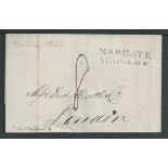 Great Britain - Ship Letters - Margate 1849 Entire from Bahia to London handstamped "MARGATE / SHIP